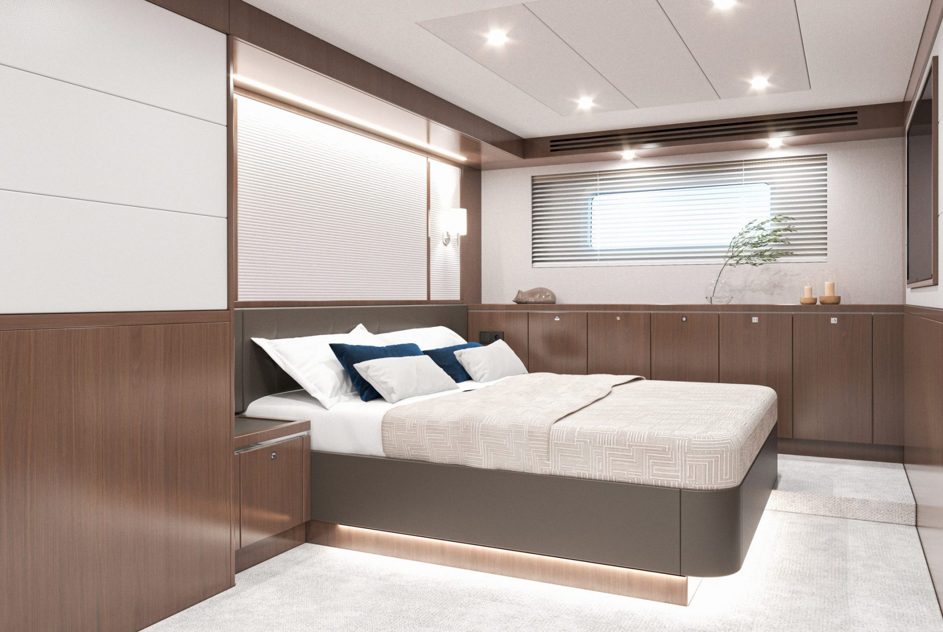 Custom made yacht master stateroom